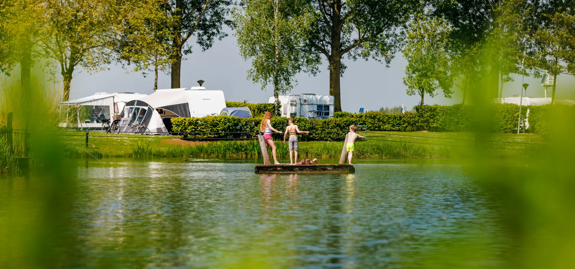 Holland Campings Ferienpark Eiland van Maurik am Wasser