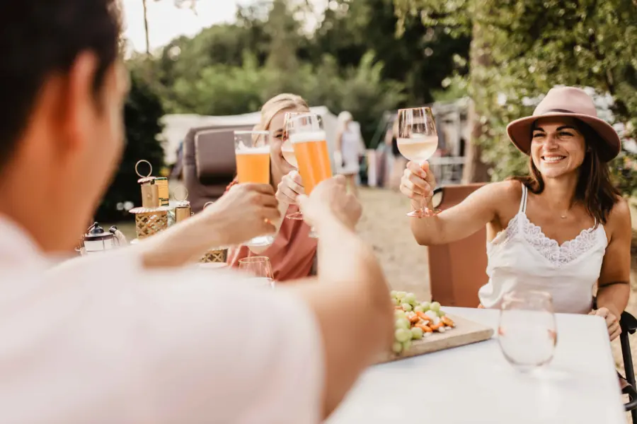 Holland Camping Campingplatz Kleine Wolf Terrasse