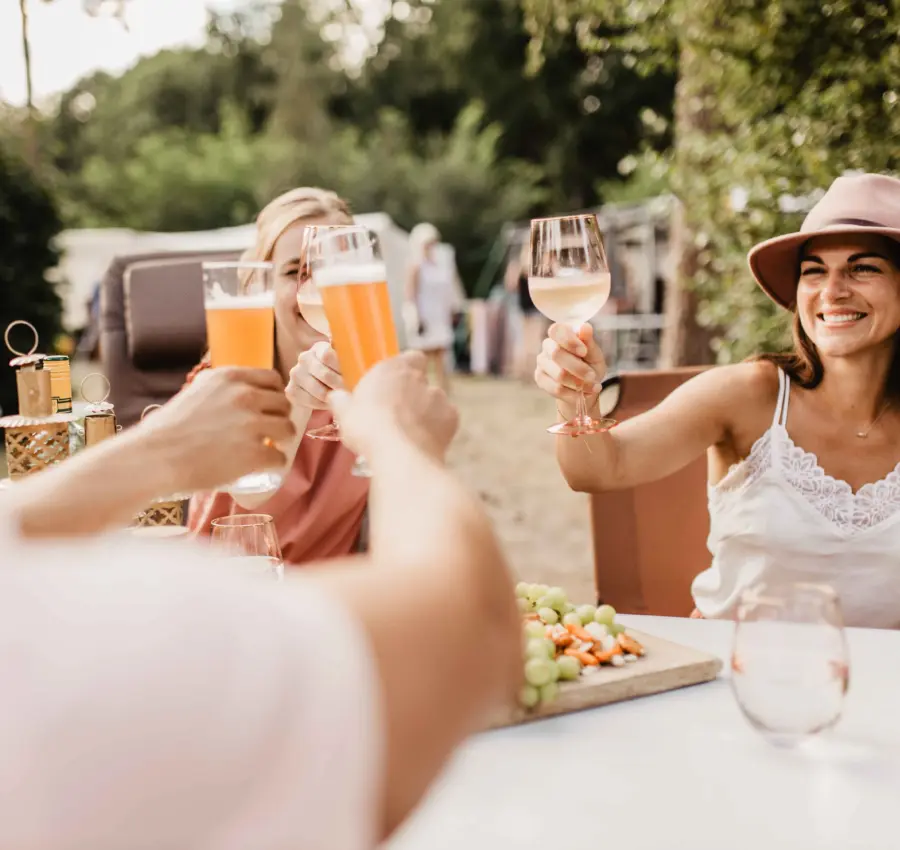Holland Camping Campingplatz Kleine Wolf Terrasse