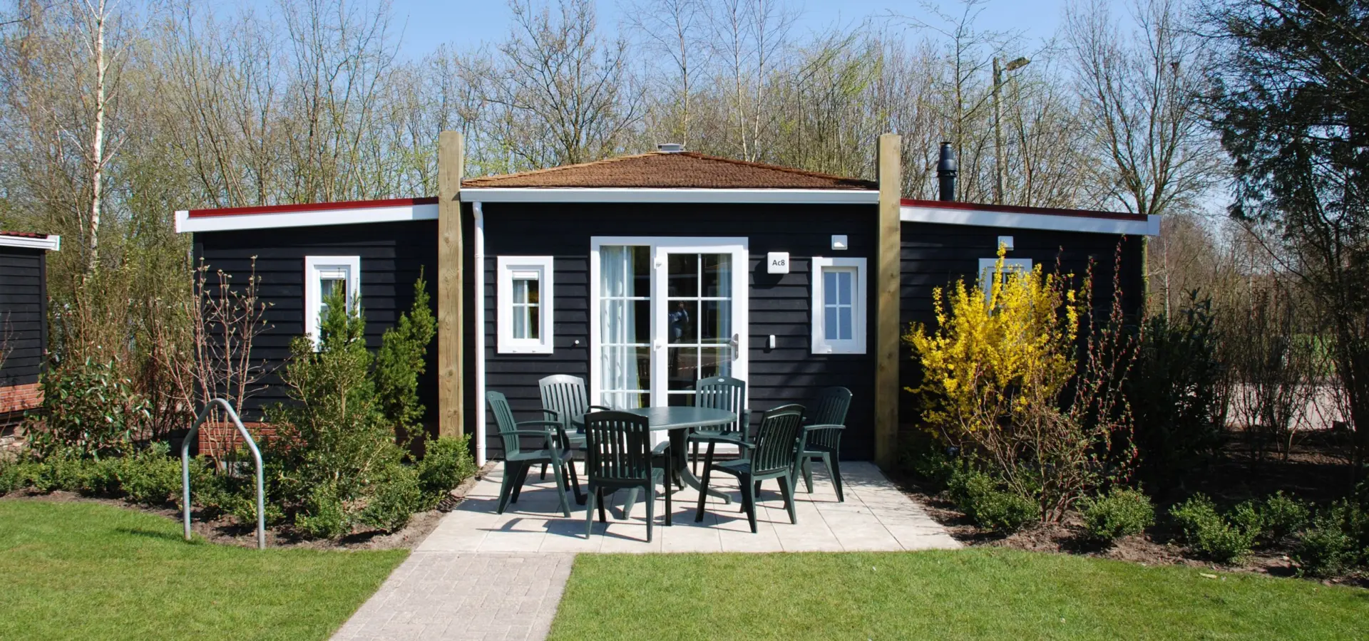 Außenansicht Achterhoek Chalet - Ferienpark Marveld Recreatie