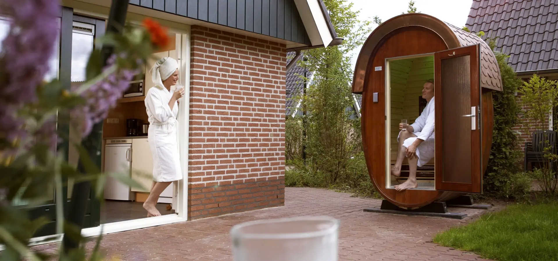 Ferienhaus DUO4 Garten mit Sauna - Ferienpark Marveld Recreatie
